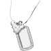 LogoArt Houston Texans Sterling Silver Dog Tag