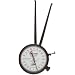 Starrett 1019-1 Caliper Gauge, Pointed Jaw, White Face, 0.4-1.4" Range, 0.001" Resolution