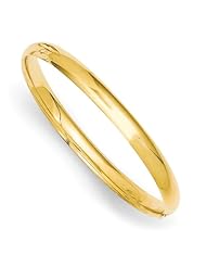 14k 3/16 Polished Hinged Baby Bangle Bracelet, Best Quality Free Gift Box Satisfaction Guaranteed