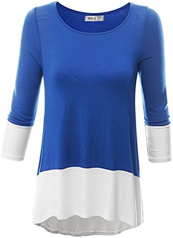 SJSP Women Dolman Long Sleeve Solid Color Hem Knit Side Drop ROYAL ,Medium,M