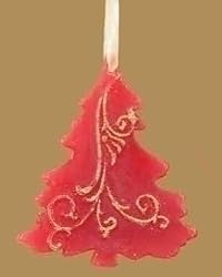 5'' Red Cinnamon Scented Wax Christmas Tree Ornament