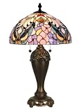 Crystal Peony Table Lamp in Antique Golden Sand