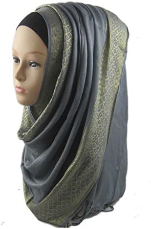 Women Shawls Hijab Gray