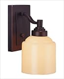 1 Light Bath Bar - English Bronze Finish : Etched Opal Cream Glass