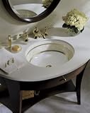 KOHLER K-14218-FG-0 Flight of Fancy Gold Design on Caxton Undercounter Lavatory, White