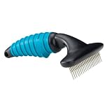Master Grooming Tools Plastic Ergonomic Pet Rake with Chrome Finish Metal Rotating Pins
