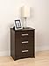 Prepac Coal Harbor Contemporary Tall Nightstand Side Table with 3 Drawers, Functional 3-Drawer Bedside Table 15.75