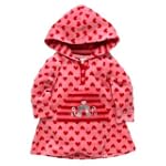Blue Zoo Baby Red heart printed velour dress