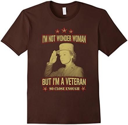 Men's Women Veterans: Wonder Veteran T-Shirt 3XL Brown