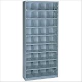 Lyon Workspace Products 6606(BB) Sliding Shelf Shelving - 36 Opening Unit Color: Wedgewood Blue