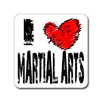 I Love Heart MARTIAL ARTS - Window Bumper Laptop Sticker