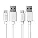 Maxcury® [Pack of 2pcs] 3.3ft /1m Premium Micro USB to USB Cable High Speed USB 2.0 A Male to Micro B for Samsung, HTC, Sony,Motorola,LG, Google, Nokia and More (2x3.3ft/1m white)
