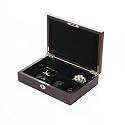 Wallace Dark Walnut Sm Rectangle Vanity Box w/Black Lining