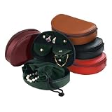 Royce Leather 922-BURGUNDY-8 Mini Jewelry Case - Burgundy