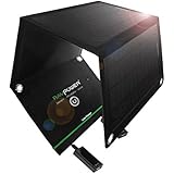 RAVPower 15W Solar Charger with Dual USB Port (Foldable, Portable, iSmart Technology)