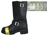 Motorcycle Steel Toe Engineer Boot, Black, 9