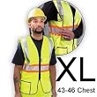 OccuLux ANSI Class 2 Expandable Two Tone Vest, Solid with Zipper Closure, XL