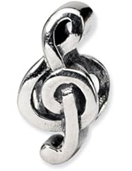 Reflections (tm) Sterling Silver Treble Clef Bead / Charm