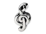 Reflections(tm) Sterling Silver Treble Clef Bead / Charm