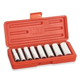 3/8-Inch Drive Deepwell Socket Set Crv (SAE) - 9-Piece