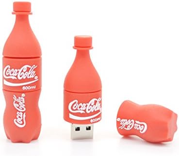 Cartoon Model High Speed Funny USB Flash Drive 2.0 Memory Stick Data Storage, Keyholder Key Ring (Cola 16g)