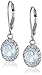 Sterling Silver Blue and White Topaz Pendant and Earrings Set