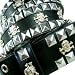 PIRATE SKULL & BONES SPIKED BLACK LEATHER BELT SMALL