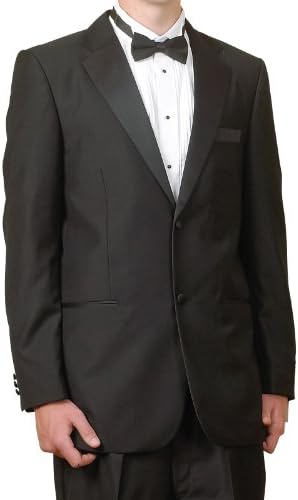 New Mens 2 Button Black Tuxedo Suit - Includes Jacket and Pants