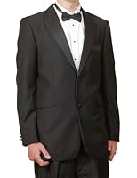 New Mens 2 Button Black Tuxedo Suit - Includes Jacket and Pants