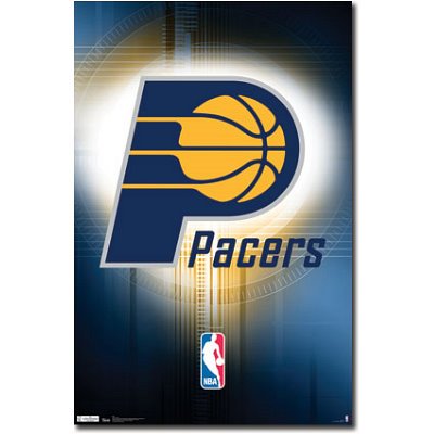 (22x34) Indiana Pacers Logo Sports Poster Print
