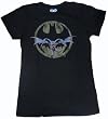 DC Comics Batman Logo Leaping Junior T-shirt