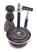 5pc Colonel CONK black chrome SHAVING Razor Stand SET #243