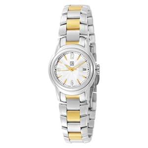 ESQ by Movado Women's 7100977 Quest Two-Tone Silver Dial Watch