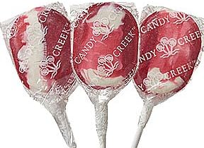 Candy Creek Cherry Vanilla Paddle Pops, Bulk 5 lb. Carton, Lollipops