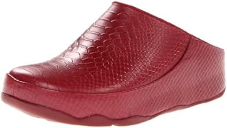 FitFlop Women's Gogh Moc Snake Moc,Red,5 M US