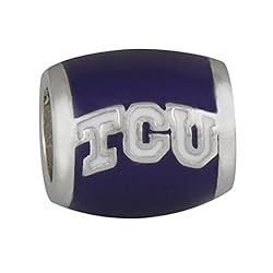 Teagan Collection White TCU on Purple Bead - Texas Christian University
