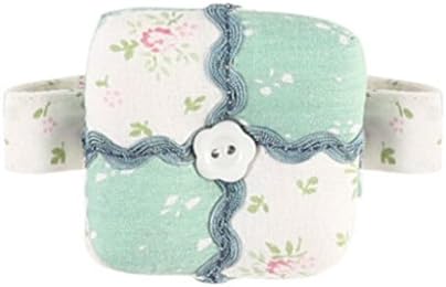 Peyviva Handcrafts small square Pin Cushion Stick Sewing Cute Needlework Accessory Green Flower