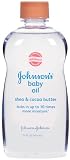 Johnson’s Baby Oil with Shea and Cocoa, 14 Ounce (Pack of 2)