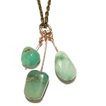 Chrysoprase Necklace 03 Chain Green Gemstone Copper Wire Reiki Healing 26