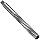 Alvord Polk 101-2 High-Speed Steel Hand Reamer, Left Hand Spiral Flute, Right Hand Cut, Uncoated (Bright)