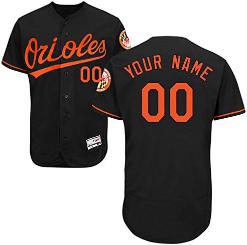 Baltimore Orioles Majestic Black Custom Jersey Men Size 2XL
