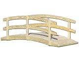 3' x 4' Treated Pine Japanese Foot Garden Bridge