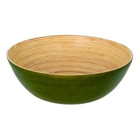 Simply Bamboo Matte Green Serving Bowl 14-in. by Simply Bamboo