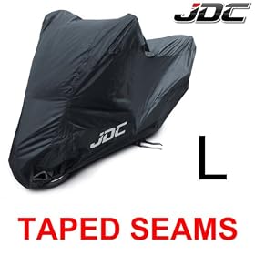 JDC Motorcycle Motorbike 100% WATERPROOF Cover BLACK Large