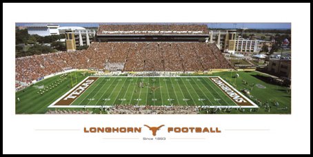 Texas Longhorns – Darrell K Royal – Texas Memorial Stadium – Plaque Mounted & Laminated Print