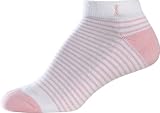 New Balance Women's Cotton "Stripes" Embroidered Race for the Cure Ribbon Lo-Cut Single Pair Sock
