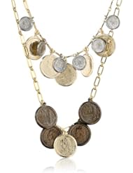 Fallon Coin Bib Necklace, 18"