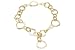 14K Yellow Gold Matte-Finish Hand-Crafted Free-Form Open Link Lariet Necklace, Enhanced with Burnish Set Diamonds.