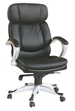 Body Balance System Harmonic Massage Office Chair (Black Leather with Silver Finish Frame)
