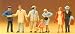 Preiser 10029 Passengers At The Platform Gate HO Gauge (Pack Of 7)